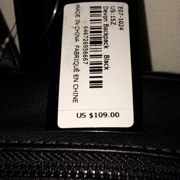 NEW BeBe Black Devon Quilted Backpack - Picture 3 of 6